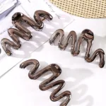 Metallic Wave Hair Claw Clip