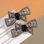 Rhinestone Bow Hair Clip