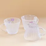 Textured Glass Coffee Cup