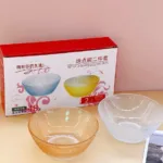 2-Piece Textured Glass Serving Bowl Set