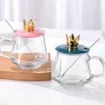 Royal Crown Glass Mug with Lid