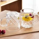 Diamond Pattern Glass Mug