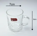 Diamond Pattern Glass Mug - Image 2