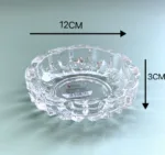 12cm Heavy Clear Glass Ashtray - Image 2