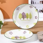Forest Floral Ceramic Plate