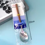 Stainless Steel Spoon with Wooden Handle - Image 2