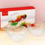 Diamond Cut Glass Serving Bowl