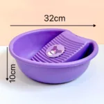 32cm Plastic Wash Basin with Washboard - Image 2